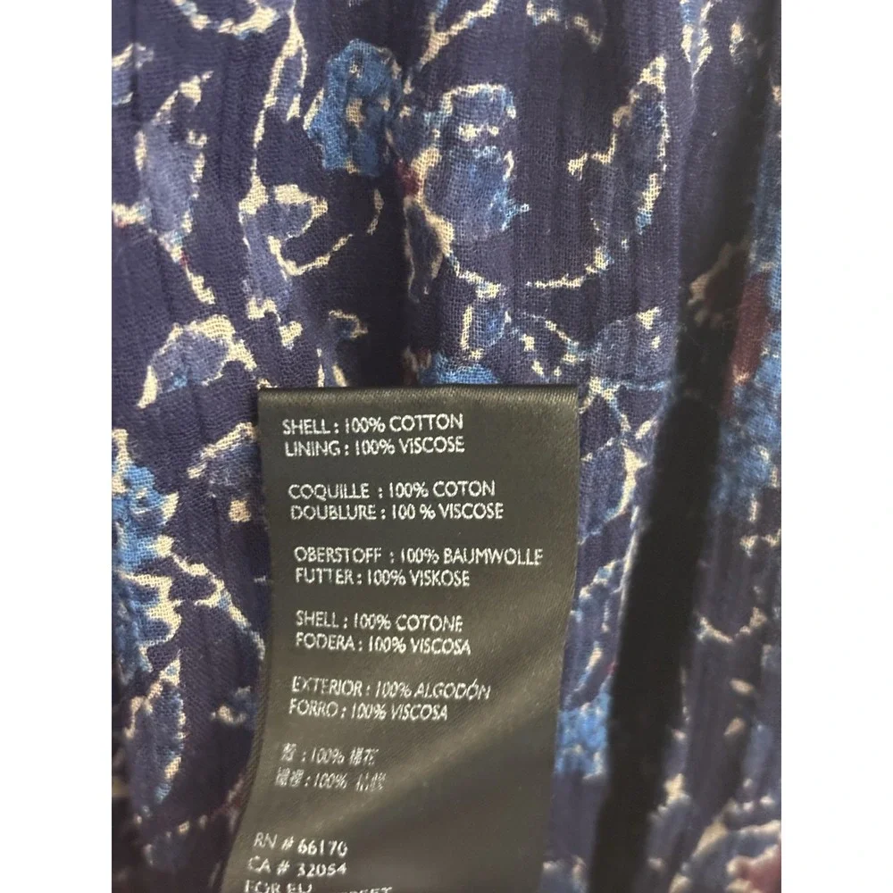 Free People Women's Lyla‎ Sleeveless Navy Printed Halter Mini Dress Size XS - Picture 8 of 8